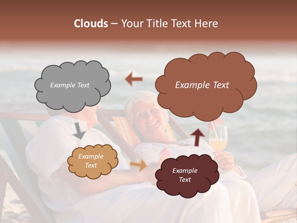 Man Female Retirement PowerPoint Template