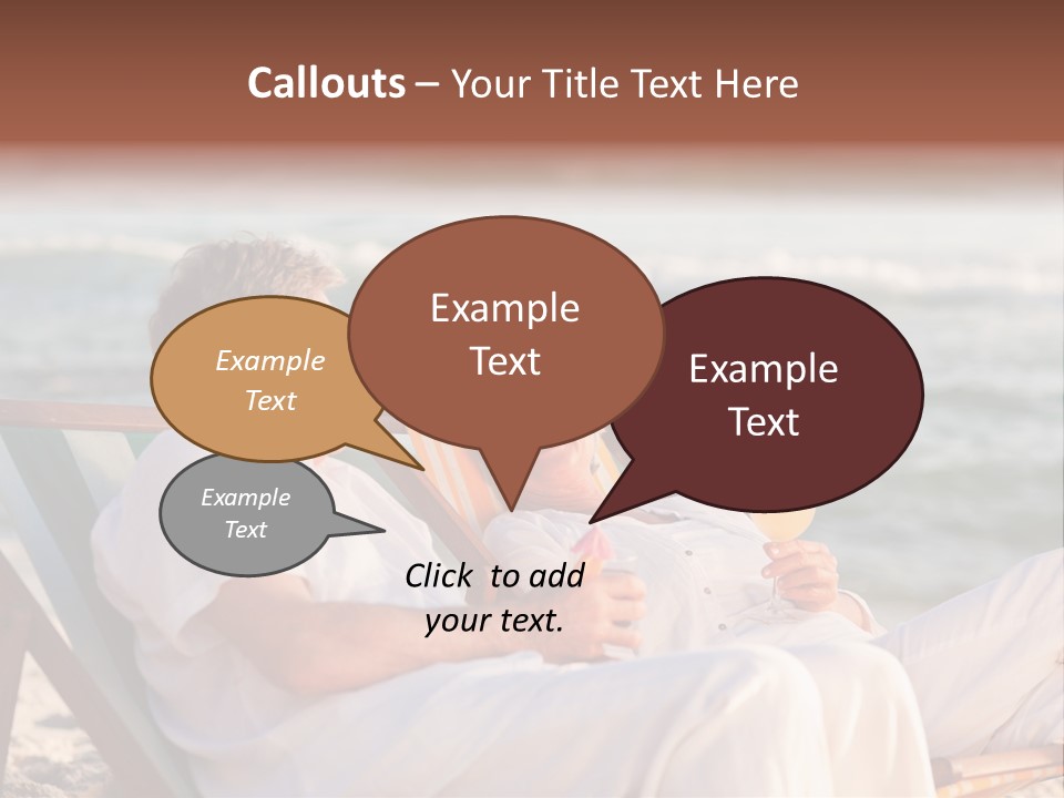 Man Female Retirement PowerPoint Template