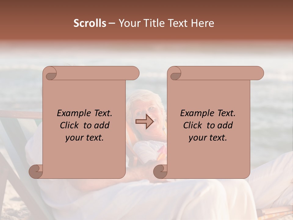 Man Female Retirement PowerPoint Template