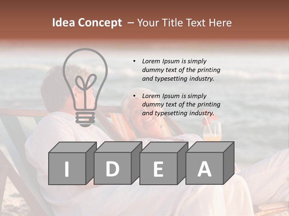 Man Female Retirement PowerPoint Template