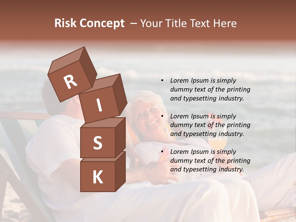 Man Female Retirement PowerPoint Template