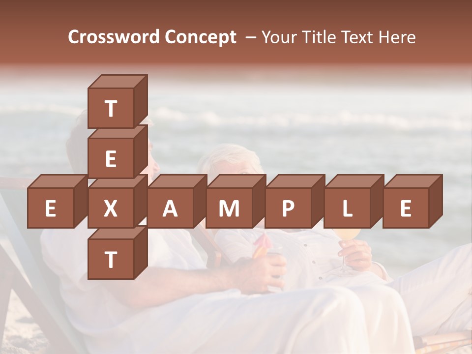 Man Female Retirement PowerPoint Template