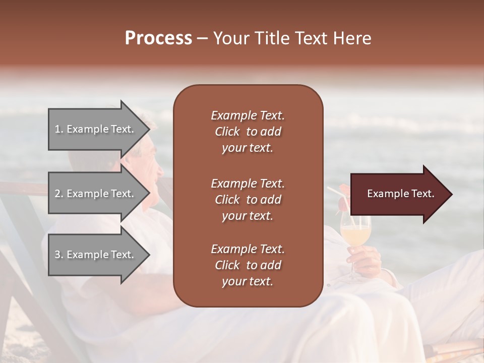 Man Female Retirement PowerPoint Template