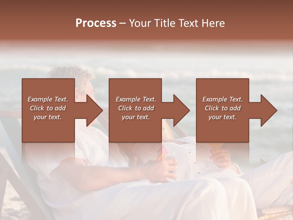 Man Female Retirement PowerPoint Template