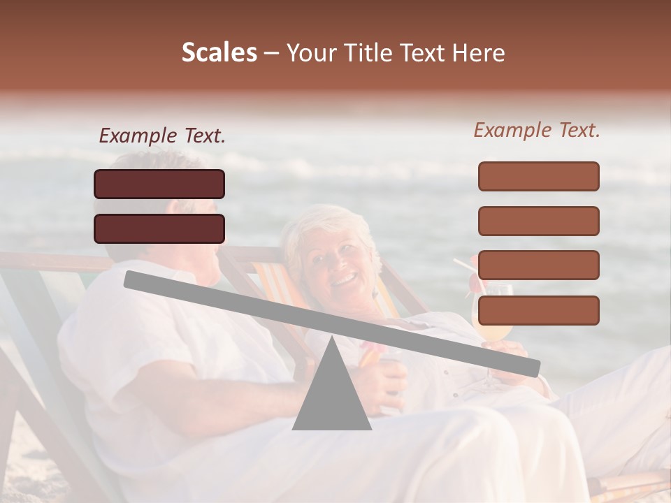 Man Female Retirement PowerPoint Template