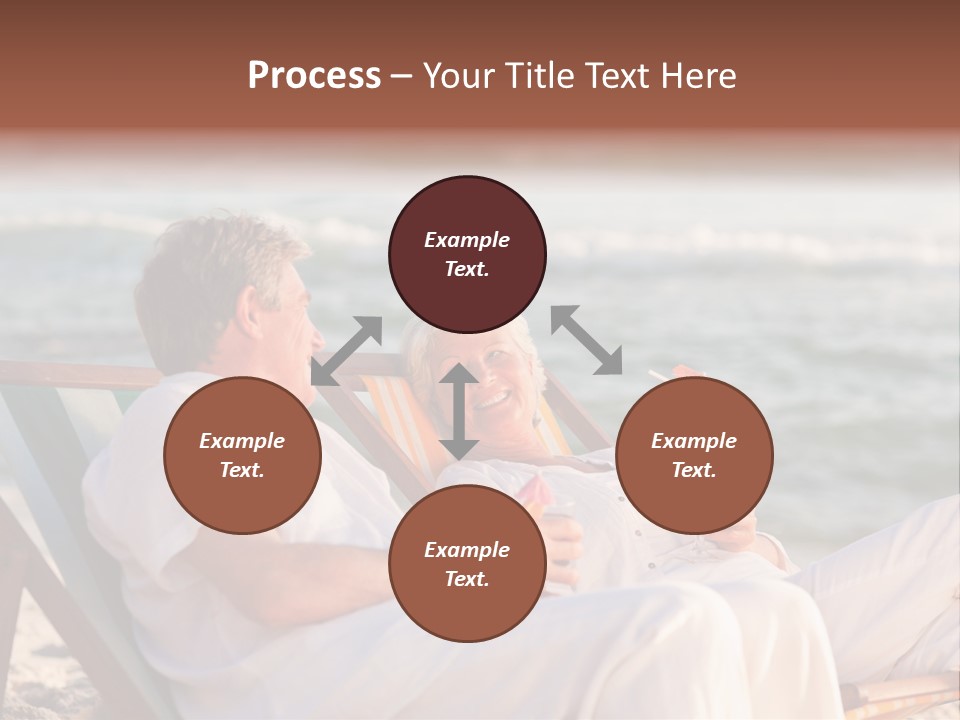 Man Female Retirement PowerPoint Template