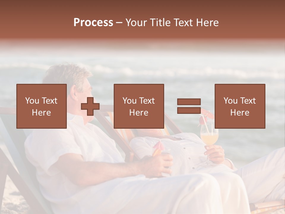 Man Female Retirement PowerPoint Template