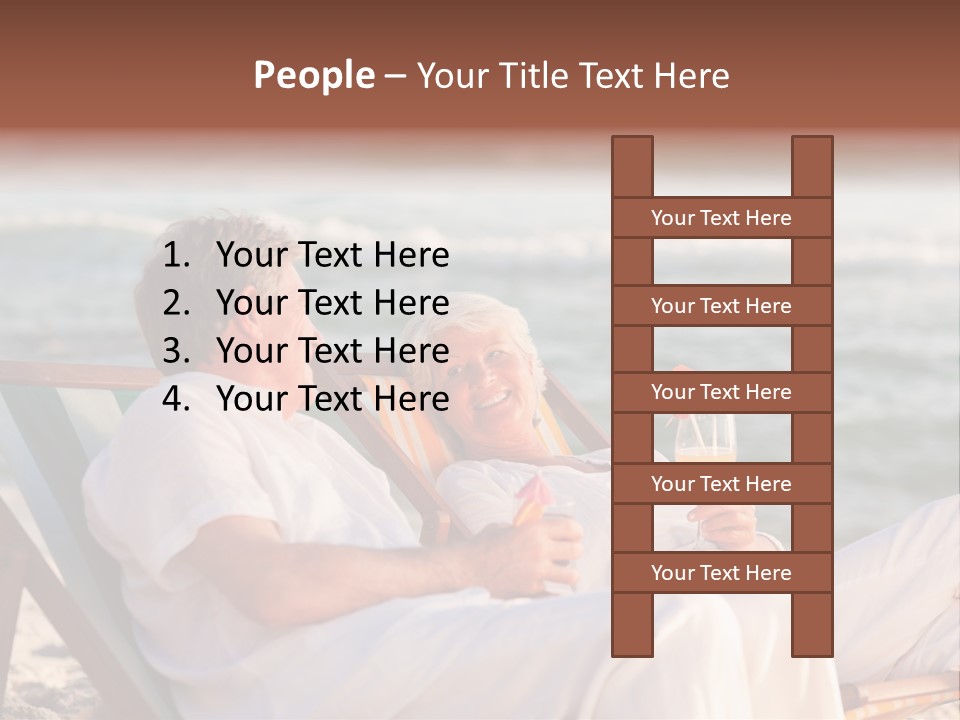 Man Female Retirement PowerPoint Template