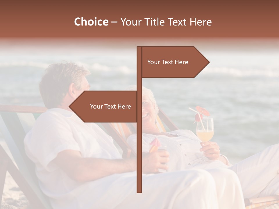 Man Female Retirement PowerPoint Template