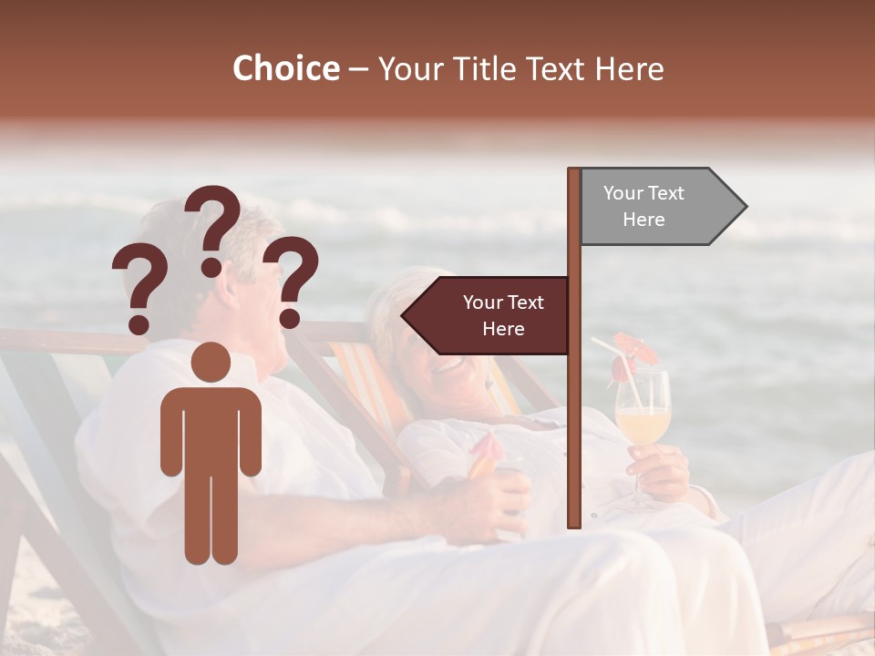 Man Female Retirement PowerPoint Template