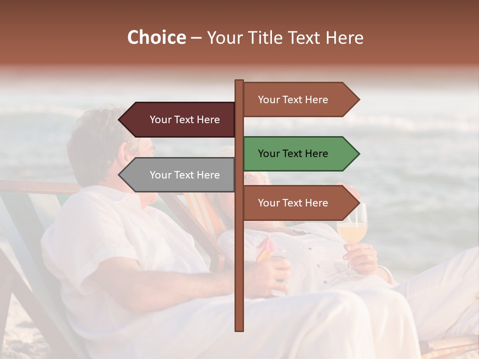 Man Female Retirement PowerPoint Template