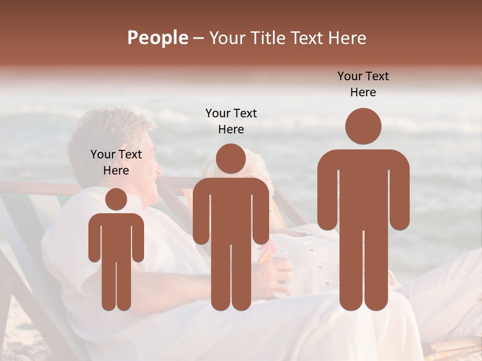 Man Female Retirement PowerPoint Template