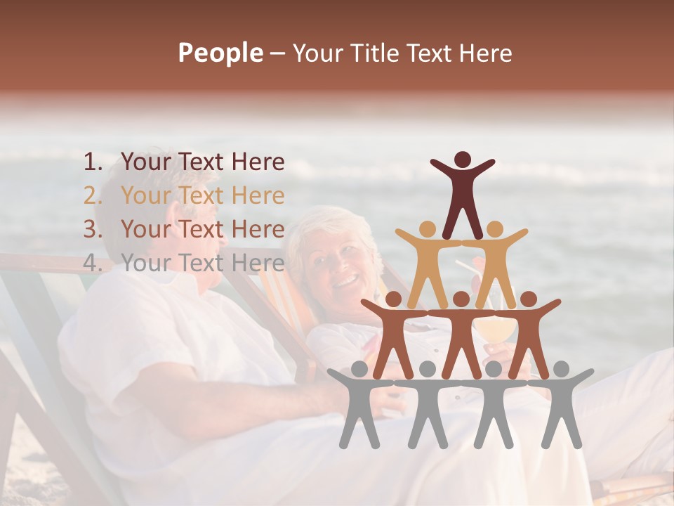 Man Female Retirement PowerPoint Template