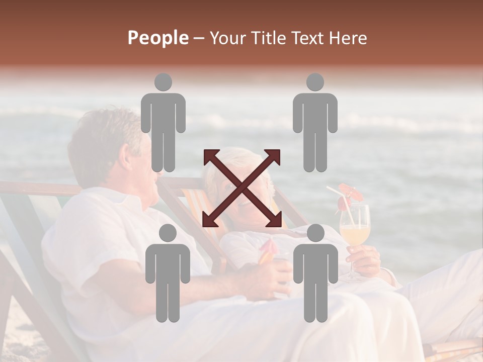 Man Female Retirement PowerPoint Template