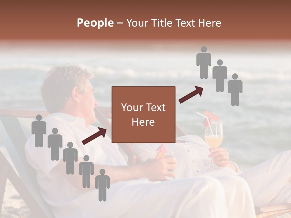 Man Female Retirement PowerPoint Template