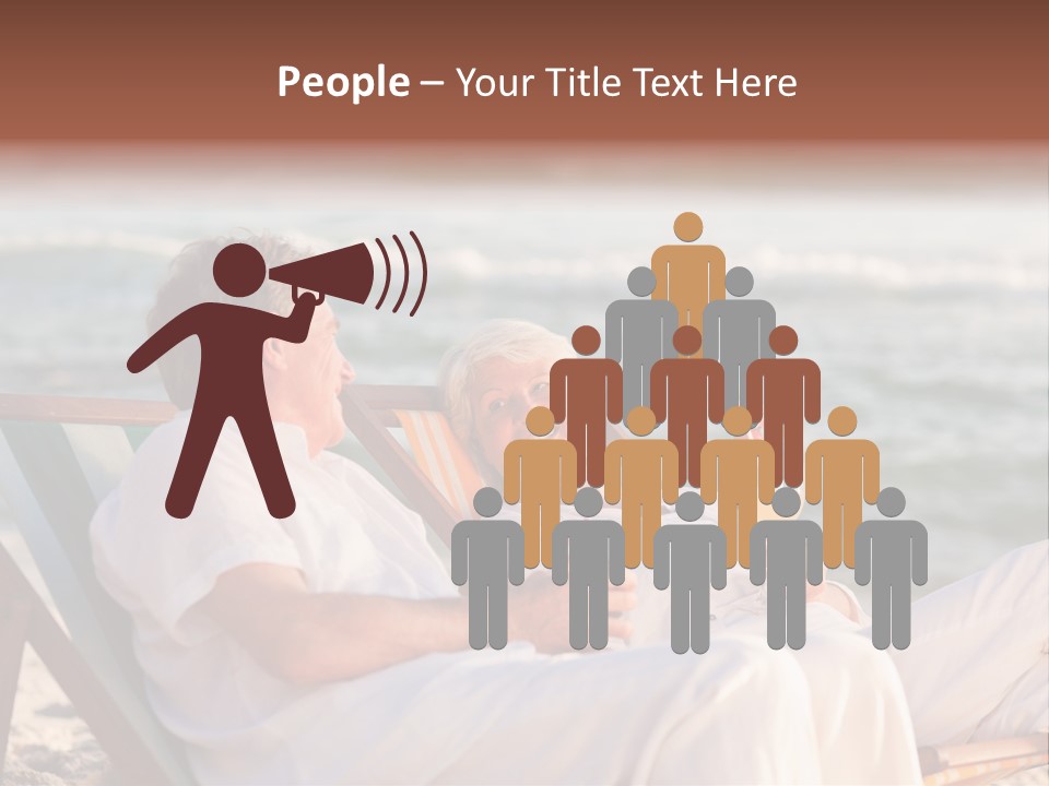 Man Female Retirement PowerPoint Template