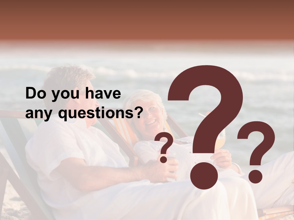 Man Female Retirement PowerPoint Template