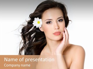 Horizontal Body Brunette PowerPoint Template