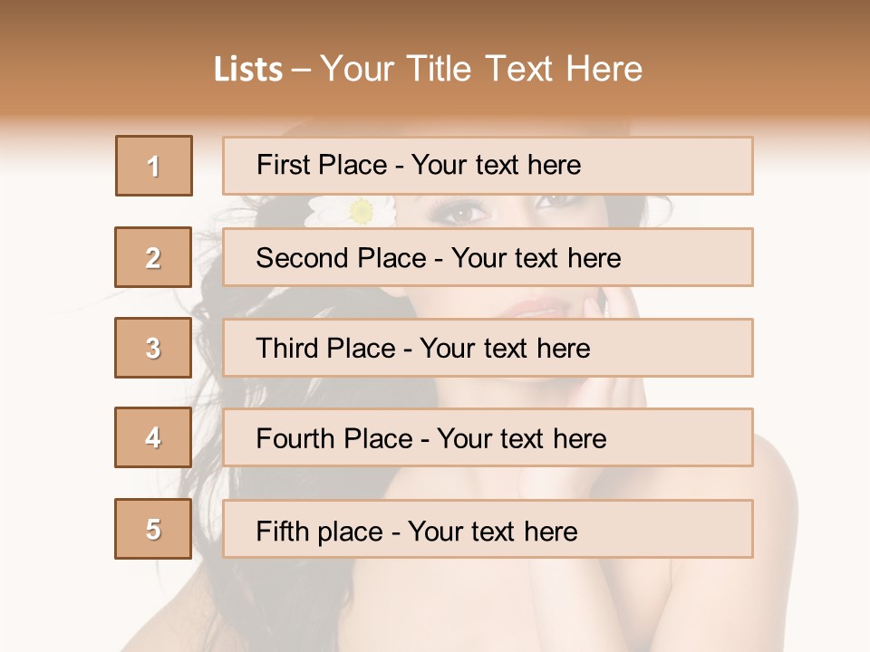 Horizontal Body Brunette PowerPoint Template