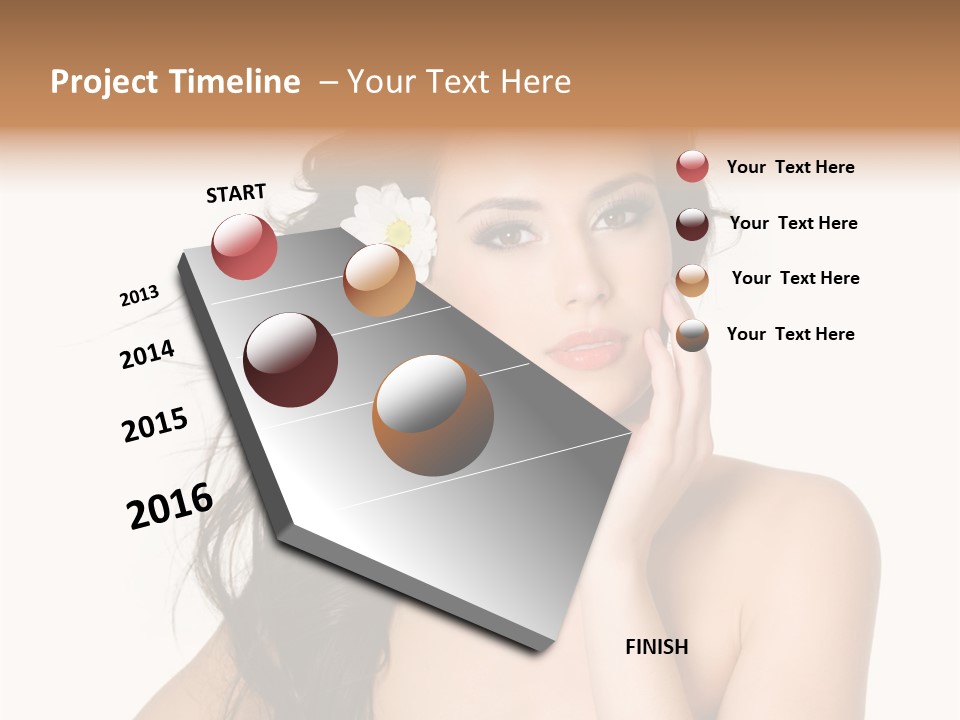 Horizontal Body Brunette PowerPoint Template