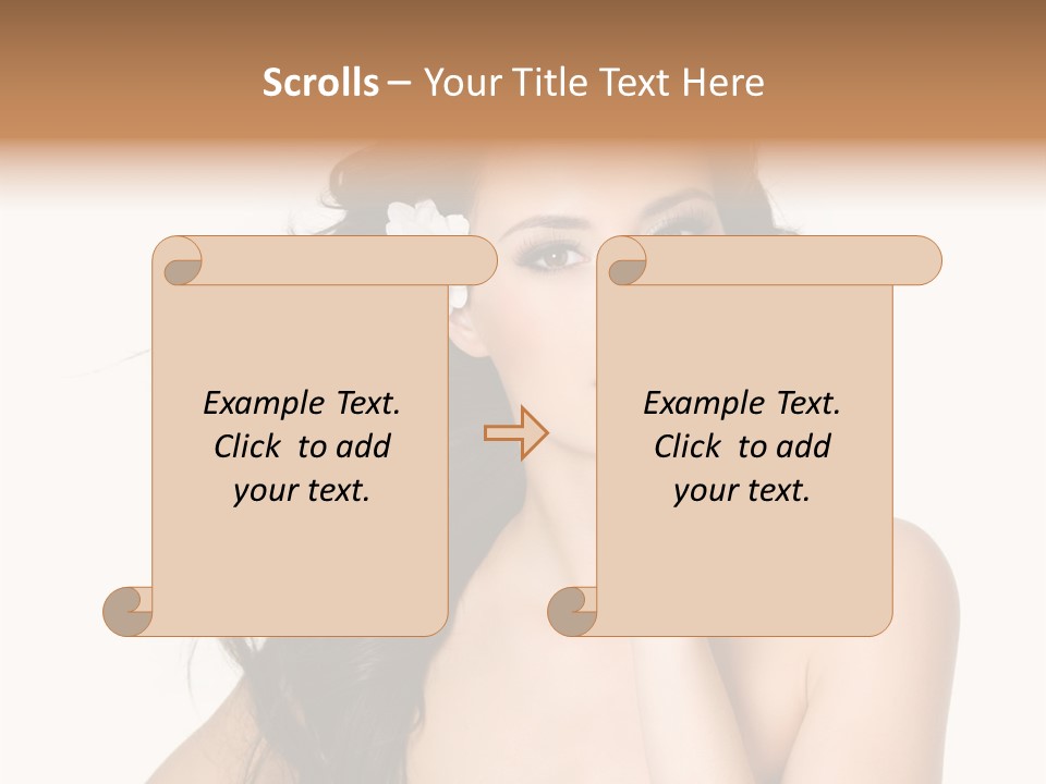 Horizontal Body Brunette PowerPoint Template