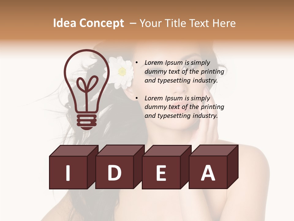 Horizontal Body Brunette PowerPoint Template