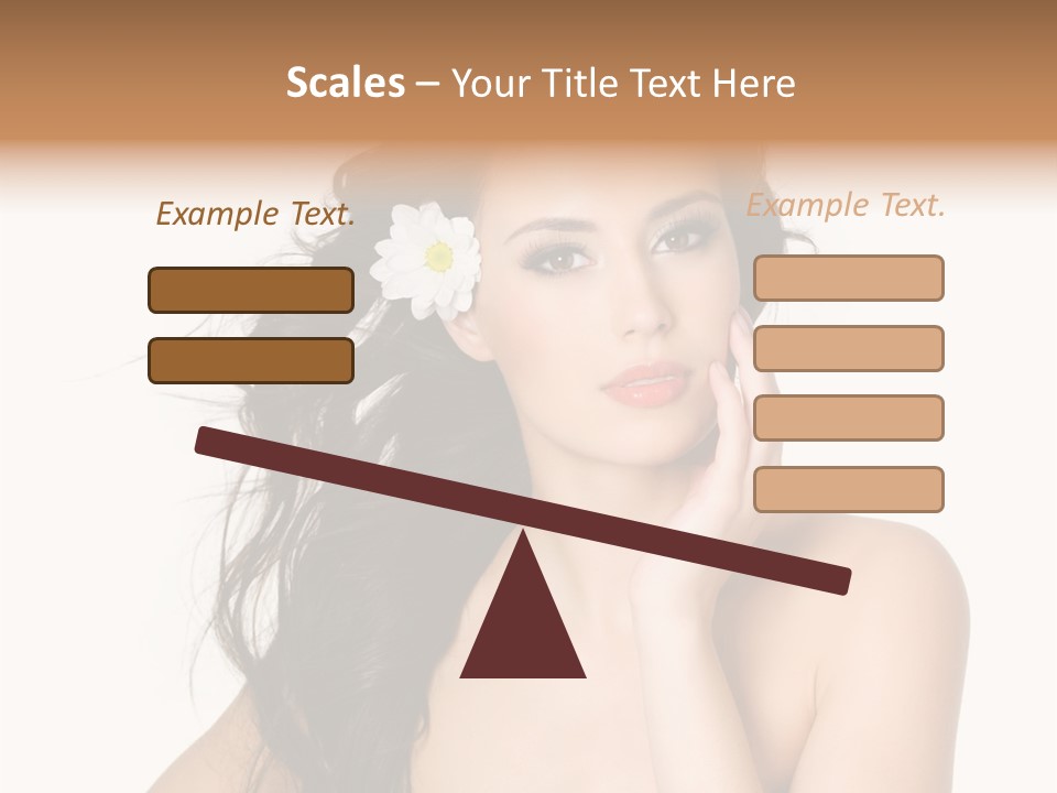 Horizontal Body Brunette PowerPoint Template