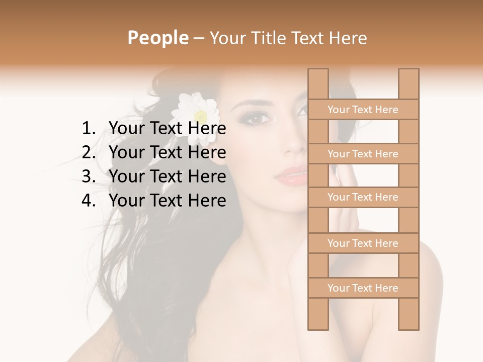 Horizontal Body Brunette PowerPoint Template
