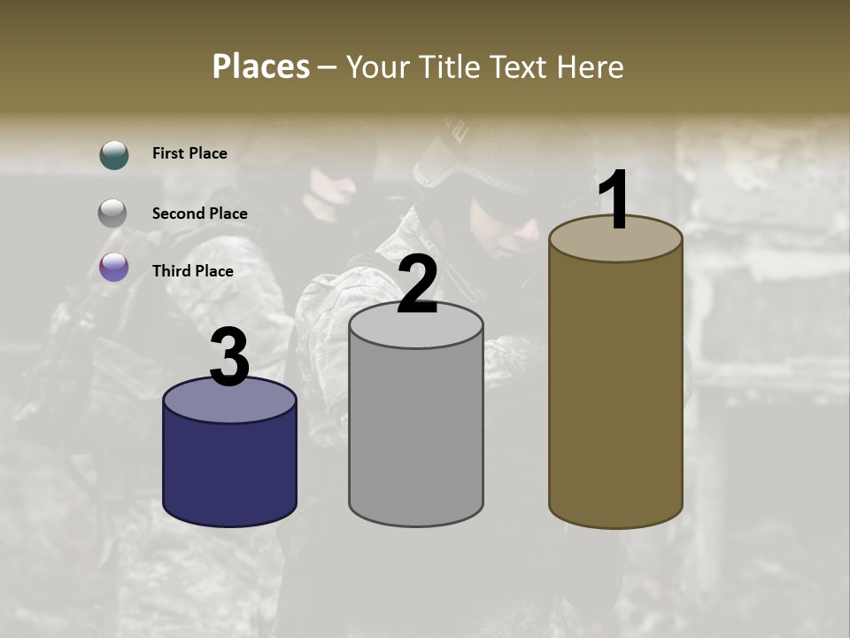 Young Combat Rifle PowerPoint Template