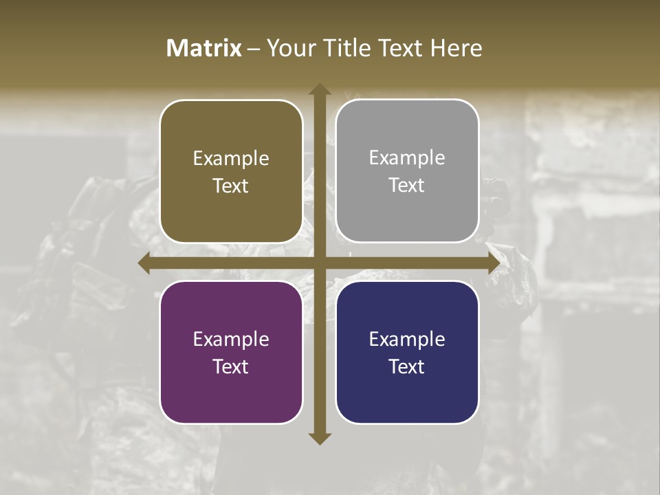 Young Combat Rifle PowerPoint Template