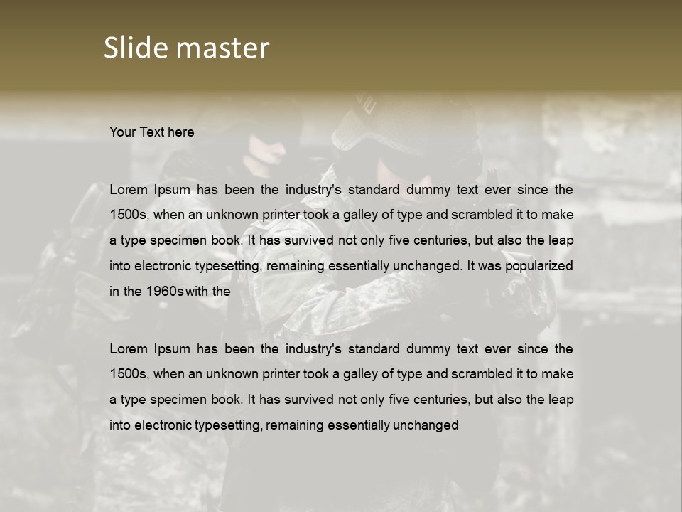 Young Combat Rifle PowerPoint Template