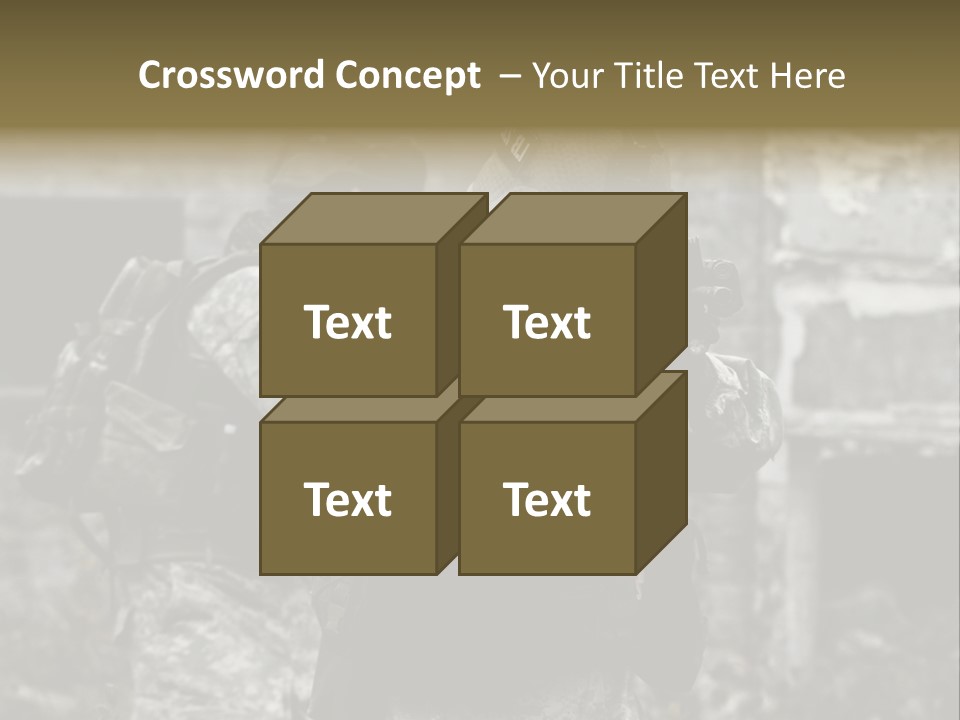 Young Combat Rifle PowerPoint Template