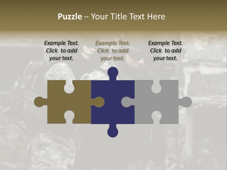 Young Combat Rifle PowerPoint Template