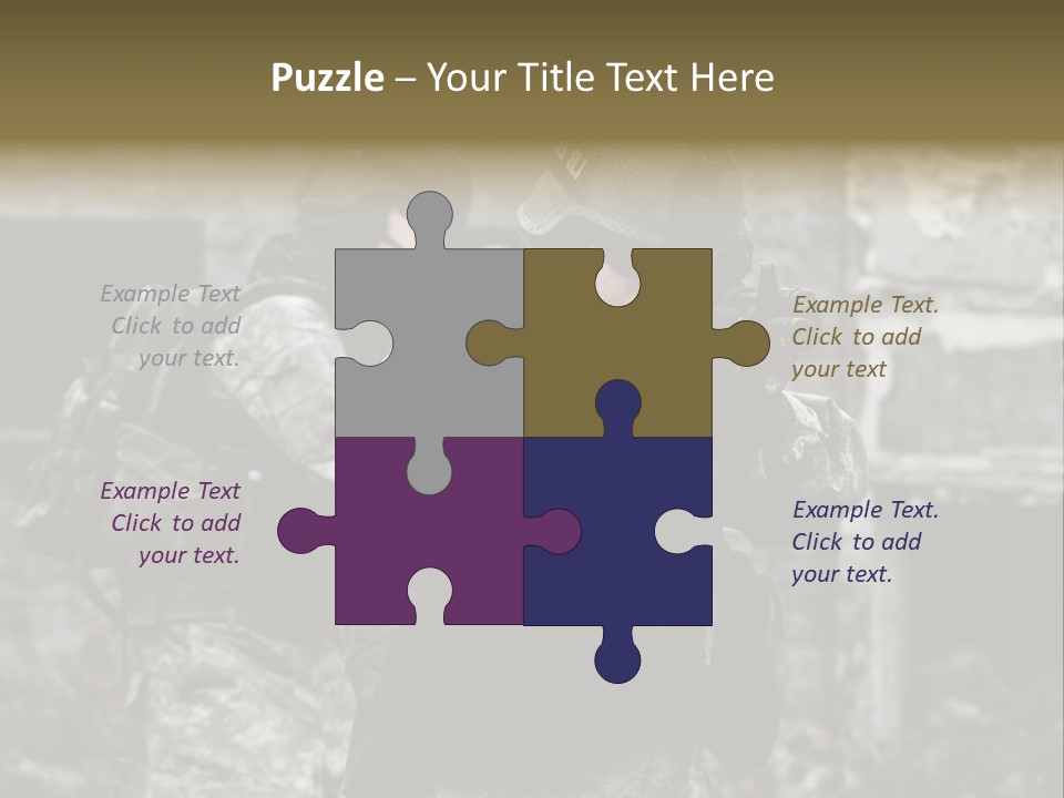 Young Combat Rifle PowerPoint Template