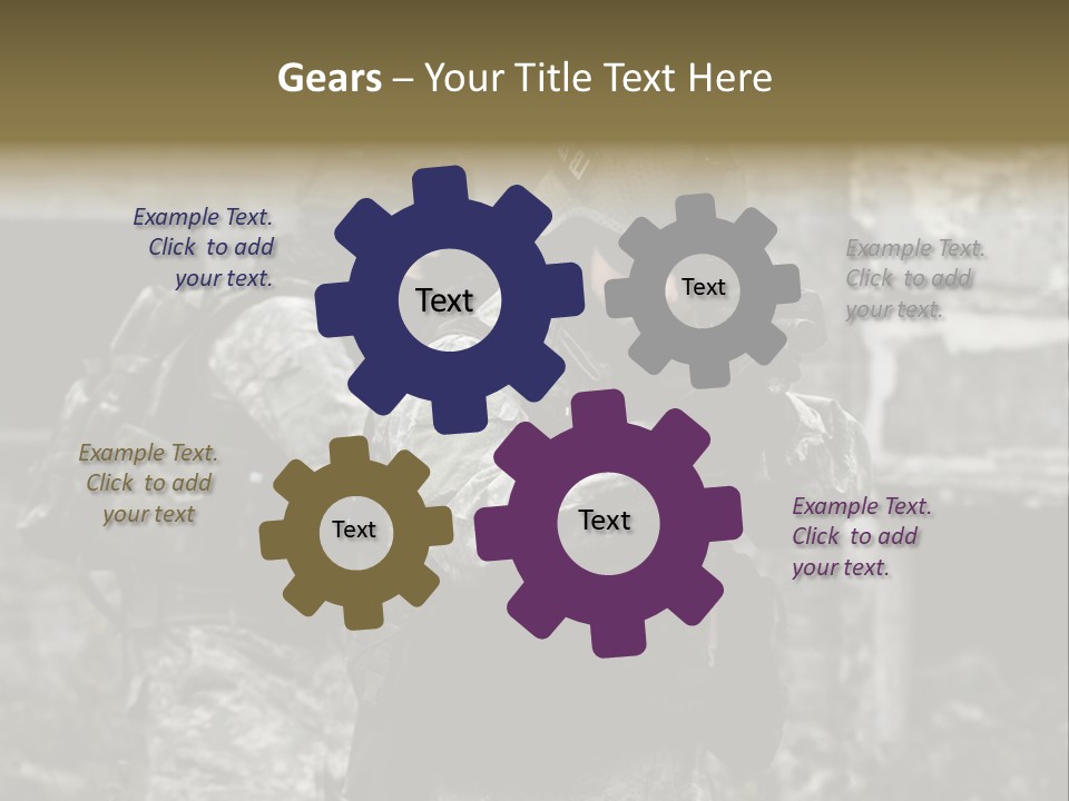 Young Combat Rifle PowerPoint Template