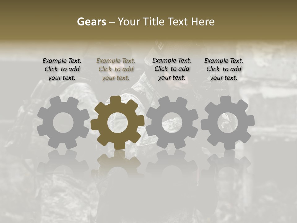 Young Combat Rifle PowerPoint Template