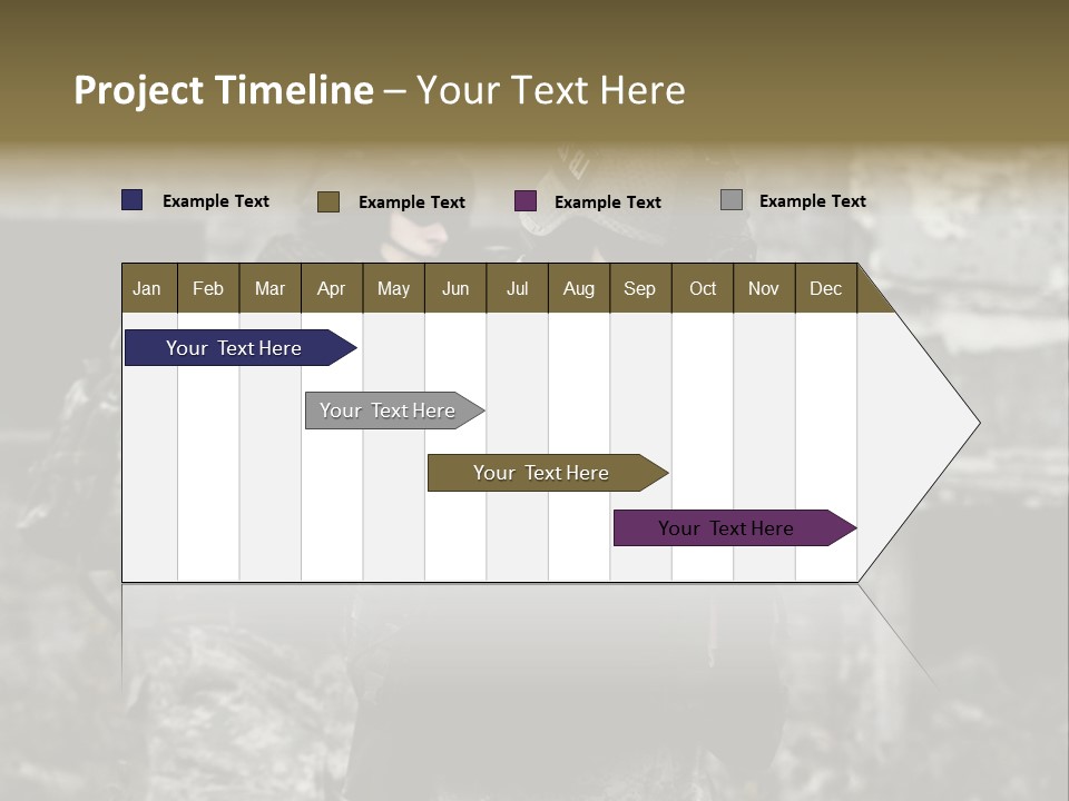 Young Combat Rifle PowerPoint Template