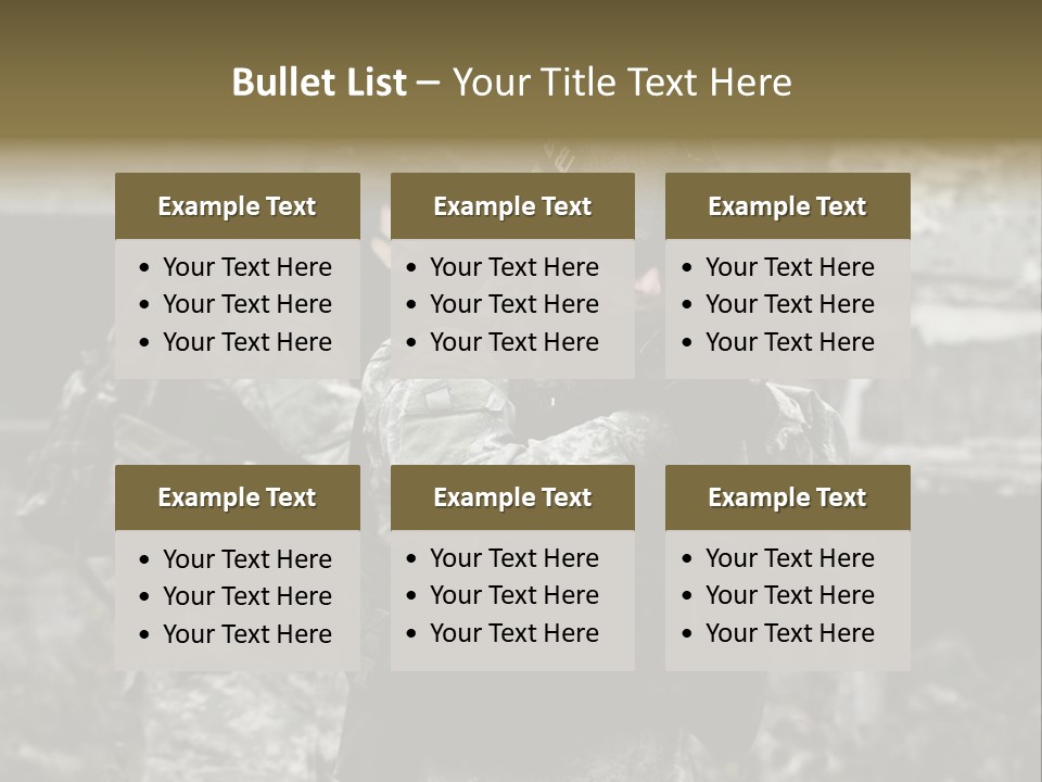Young Combat Rifle PowerPoint Template