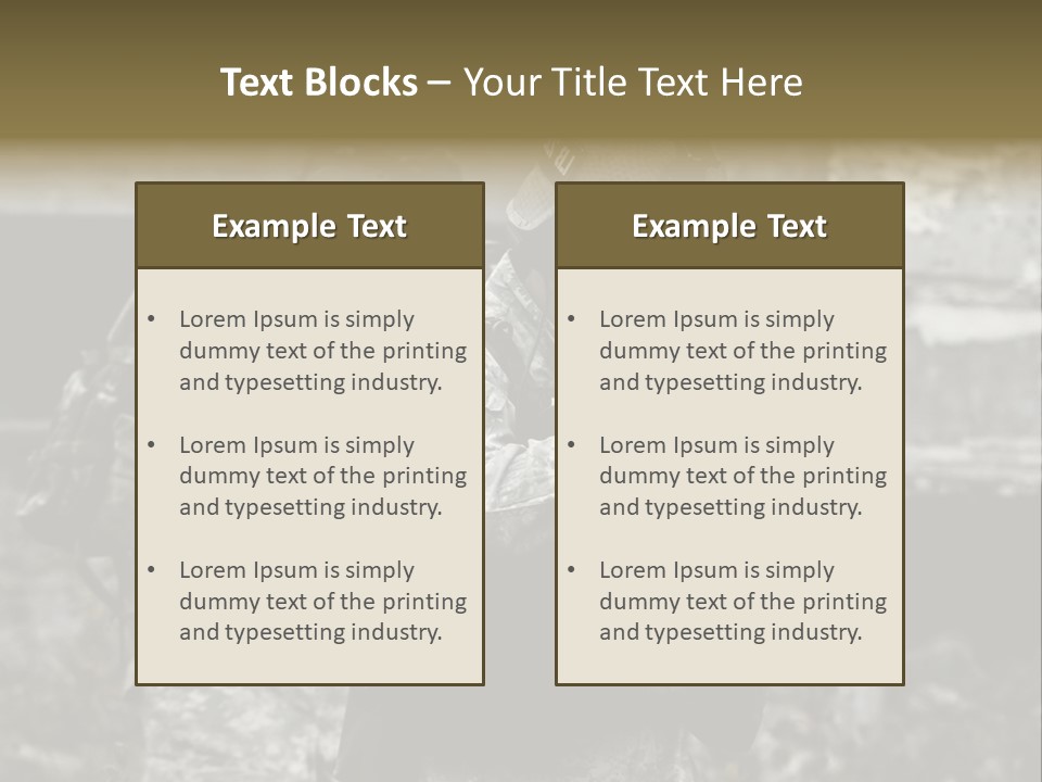 Young Combat Rifle PowerPoint Template