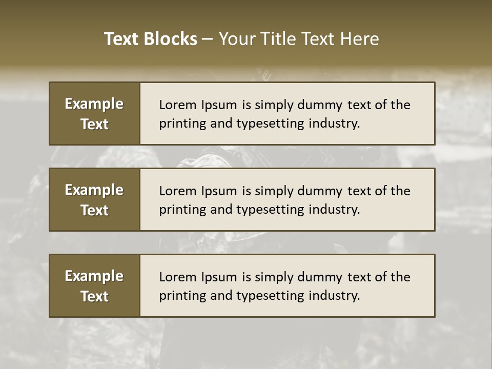 Young Combat Rifle PowerPoint Template