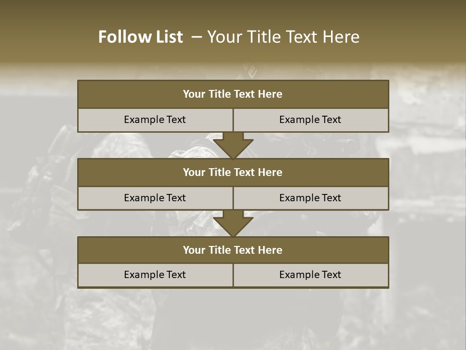 Young Combat Rifle PowerPoint Template