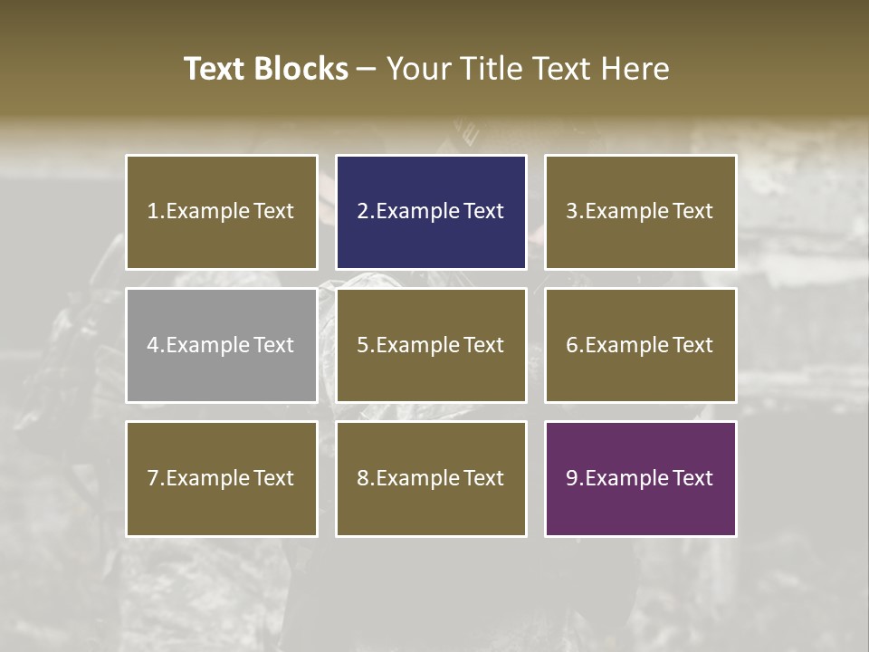 Young Combat Rifle PowerPoint Template