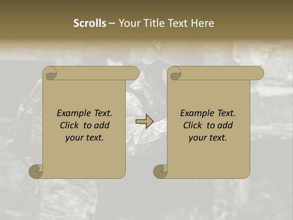 Young Combat Rifle PowerPoint Template