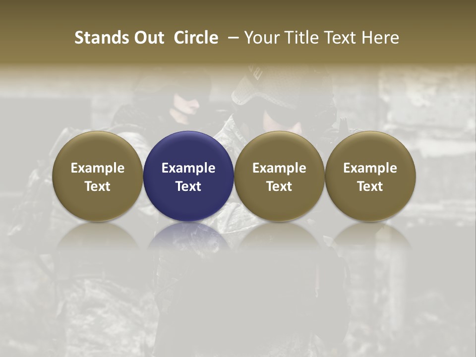 Young Combat Rifle PowerPoint Template