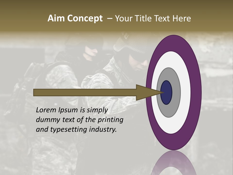 Young Combat Rifle PowerPoint Template