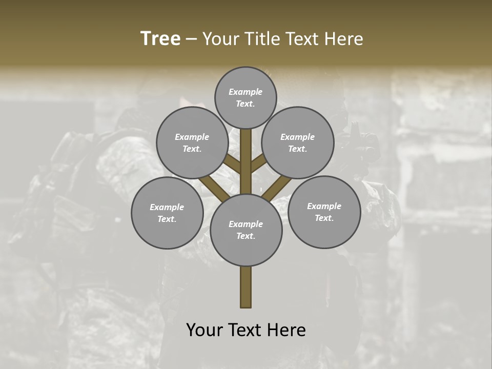 Young Combat Rifle PowerPoint Template