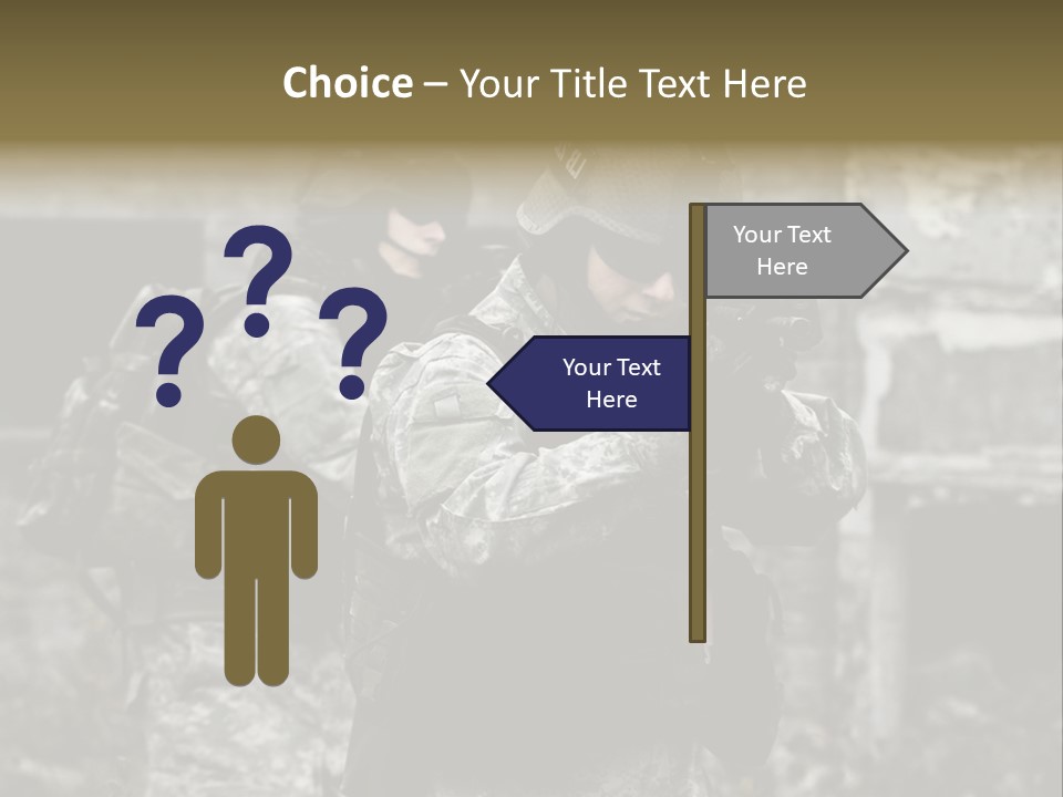Young Combat Rifle PowerPoint Template