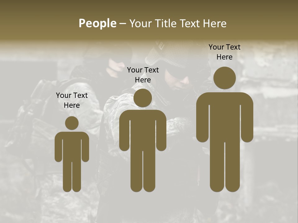 Young Combat Rifle PowerPoint Template