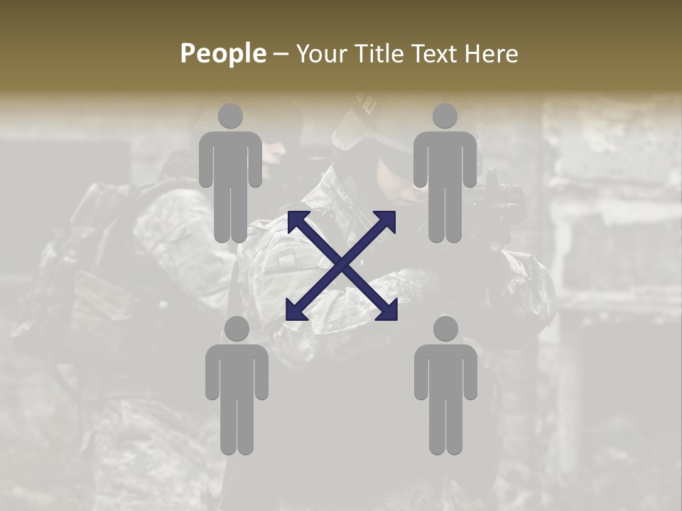 Young Combat Rifle PowerPoint Template