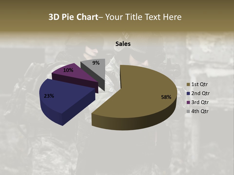 Young Combat Rifle PowerPoint Template